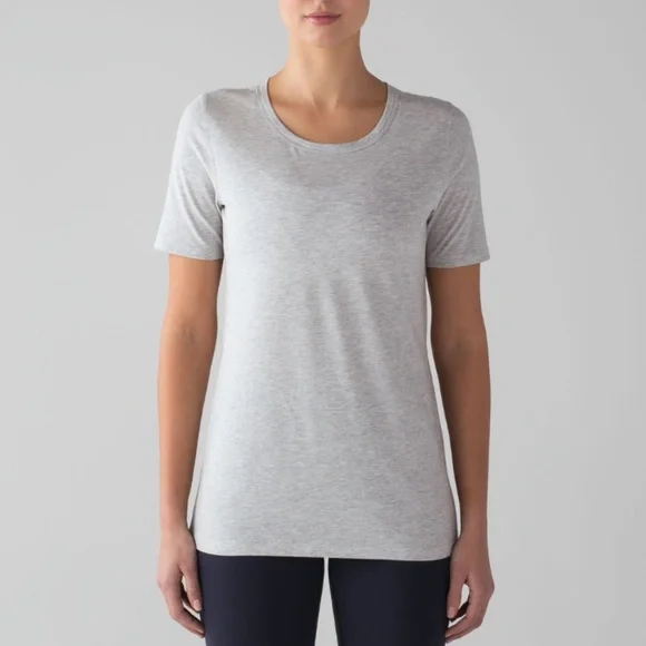 Lululemon Love Tee Crew II Heathered Vapor M - Picture 2 of 8
